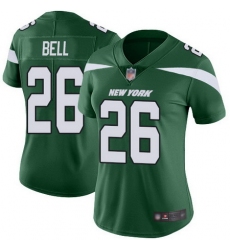 Jets 26 LeVeon Bell Green Team Color Womens Stitched Football Vapor Untouchable Limited Jersey