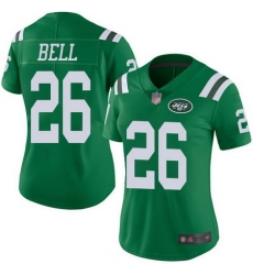 Jets 26 LeVeon Bell Green Womens Stitched Football Limited Rush Jersey