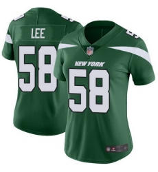 Jets 58 Darron Lee Green Team Color Womens Stitched Football Vapor Untouchable Limited Jersey