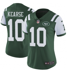 Nike Jets #10 Jermaine Kearse Green Team Color Womens Stitched NFL Vapor Untouchable Limited Jersey