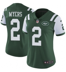 Nike Jets 2 Jason Myers Green Team Color Womens Stitched NFL Vapor Untouchable Limited Jersey