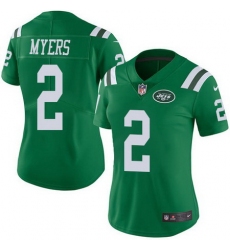 Nike Jets 2 Jason Myers Green Womens Stitched NFL Limited Rush Jersey