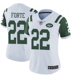 Nike Jets #22 Matt Forte White Womens Stitched NFL Vapor Untouchable Limited Jersey