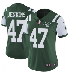 Nike Jets #47 Jordan Jenkins Green Team Color Womens Stitched NFL Vapor Untouchable Limited Jersey