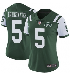 Nike Jets #5 Teddy Bridgewater Green Team Color Womens Stitched NFL Vapor Untouchable Limited Jersey