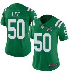 Nike Jets #50 Darron Lee Green Womens Stitched NFL Limited Rush Jersey