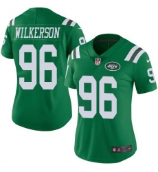 Nike Jets #96 Muhammad Wilkerson Green Womens Stitched NFL Limited Rush Jersey