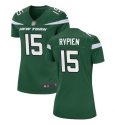 Women New York Jets 15 Brett Rypien Green Stitched Football Jersey 