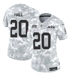 Women New York Jets 20 Breece Hall 2024 F U S E Arctic Camo Salute To Service Limited Stitched Jersey