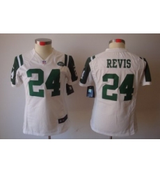 Women New York Jets #24 Revis White Color[NIKE LIMITED Jersey]