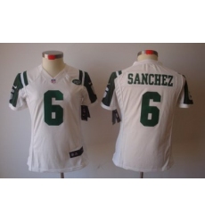 Women New York Jets #6 Sanchez White Color[NIKE LIMITED Jersey]