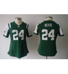 Women Nike New York Jets 24# Revis Green Jersey