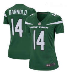 Womens New York Jets 14 Sam Darnold Nike Green Player Game Jersey