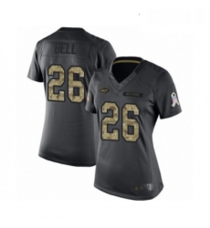 Womens New York Jets 26 Le Veon Bell Limited Black 2016 Salute to Service Football Jersey