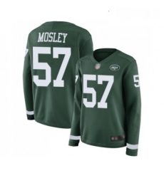 Womens New York Jets 57 CJ Mosley Limited Green Therma Long Sleeve Football Jersey