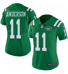 Womens Nike New York Jets 11 Robby Anderson Limited Green Rush Vapor Untouchable NFL Jersey