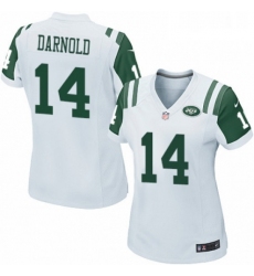 Womens Nike New York Jets 14 Sam Darnold Game White NFL Jersey