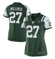 Women's Nike New York Jets #27 Dee Milliner Elite Green Team Color NFL Jersey