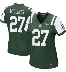 Women's Nike New York Jets #27 Dee Milliner Game Green Team Color NFL Jersey