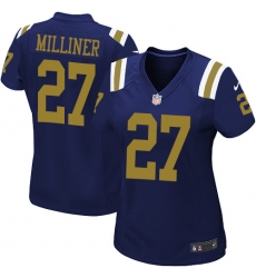 Women's Nike New York Jets #27 Dee Milliner Game Navy Blue Alternate NFL Jersey