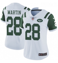 Womens Nike New York Jets 28 Curtis Martin White Vapor Untouchable Limited Player NFL Jersey