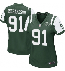 Women's Nike New York Jets #91 Sheldon Richardson Game Green Team Color NFL