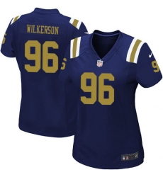 Women's Nike New York Jets #96 Muhammad Wilkerson Limited Navy Blue Alternate