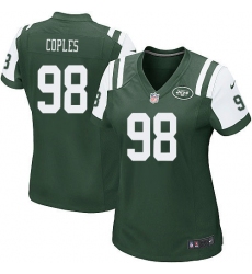 Women's Nike New York Jets #98 Quinton Coples Elite Green Team Color NFL Jersey