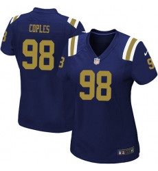 Women's Nike New York Jets #98 Quinton Coples Game Navy Blue Alternate NFL