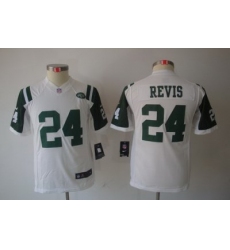 Nike Youth New York Jets #24 Revis White Limited Jerseys