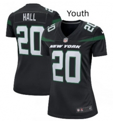 Youth New York Jets 20 Breece Hall Nike Stealth Black Alternate Vapor Limited Jersey