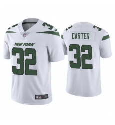 Youth New York Jets 32 Michael Carter 2021 White Vapor Untouchable Limited Stitched Jersey