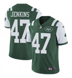Youth Nike Jets #47 Jordan Jenkins Green Team Color Stitched NFL Vapor Untouchable Limited Jersey