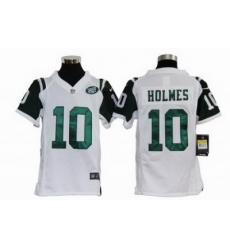 Youth Nike New York Jets 10# Santonio Holmes White Nike NFL Jerseys