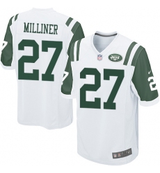 Youth Nike New York Jets #27 Dee Milliner Elite White NFL Jersey