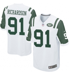 Youth Nike New York Jets #91 Sheldon Richardson Elite White NFL Jersey
