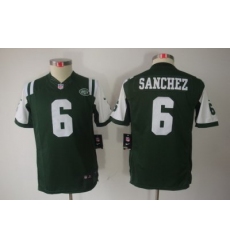 Youth Nike Youth New York Jets #6 Mark Sanchez Green Limited Jerseys