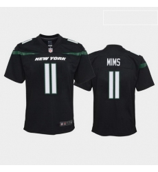 youth denzel mims new york jets black game jersey 