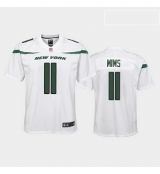 youth denzel mims new york jets white game jersey 
