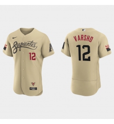 Arizona Diamondbacks 12 Daulton Varsho Men Nike 2021 City Connect Authentic MLB Jersey Gold