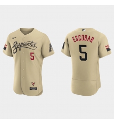 Arizona Diamondbacks 5 Eduardo Escobar Men Nike 2021 City Connect Authentic MLB Jersey Gold