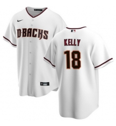 Men Arizona Diamondbacks 18 Carson Kelly White Cool Base Stitched Baseball Jersey