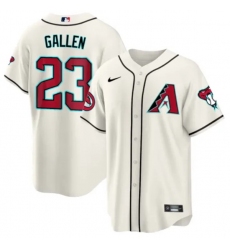 Men Arizona Diamondbacks 23 Zac Gallen 2023 24 Cream Cool Base Stitched Baseball Jersey