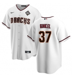 Men Arizona Diamondbacks 37 Kevin Ginkel White 2023 World Series Cool Base Stitched Baseball Jersey