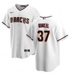Men Arizona Diamondbacks 37 Kevin Ginkel White Cool Base Stitched Baseball Jersey