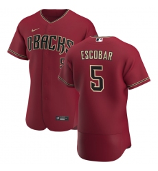 Men Arizona Diamondbacks 5 Eduardo Escobar Men Nike Crimson Flex Base Alternate Team MLB Jersey