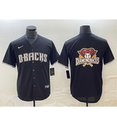 Men Arizona Diamondbacks Black Team Big Logo Cool Base Stitched Baseball Jerseys