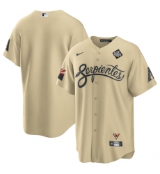 Men Arizona Diamondbacks Blank Gold 2023 World Series City Connect Cool Base Stitched Baseball Jersey