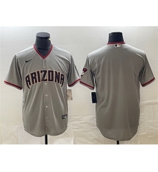 Men Arizona Diamondbacks Blank Grey Cool Base Stitched Baseball Jersey