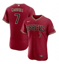 Men Arizona Diamondbacks CORBIN CARROLL #7 Red Flex Base Stitched Baseball Jersey